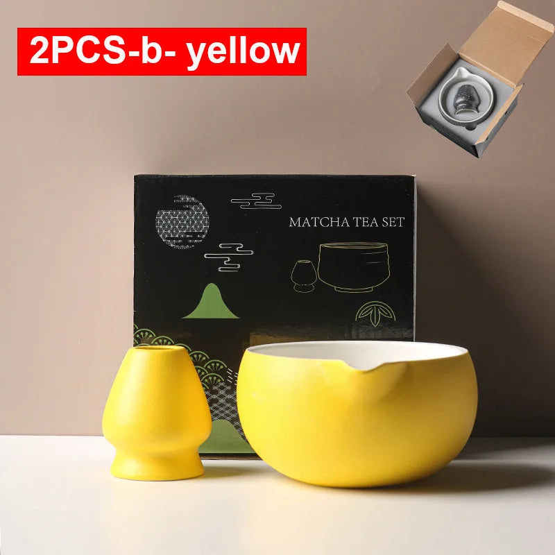 Variant image for Japanese Matcha Bowl Set Green 550ml Ceramic with Spout for Tea Ceremony-5