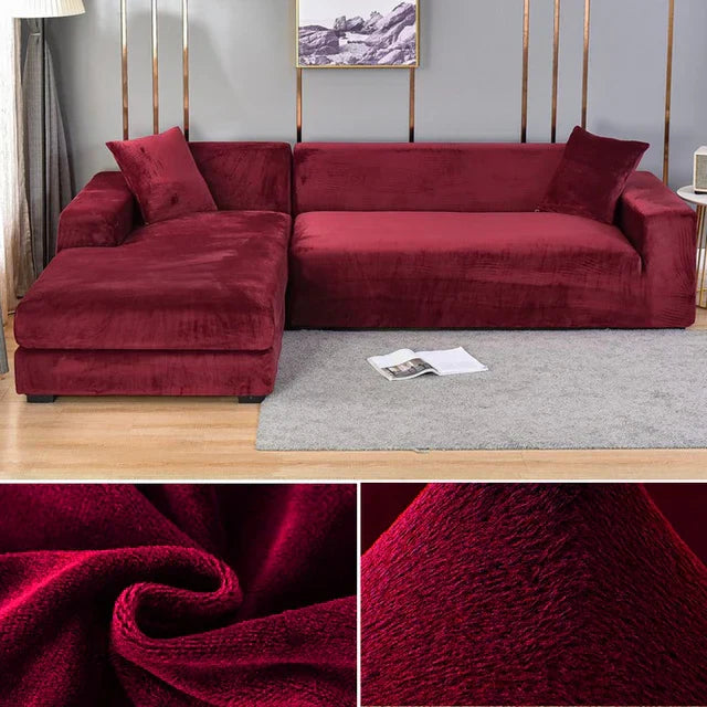 50% off - EconoVelvet - Elasticated velvet sofa cover that saves you money [Last day discount]