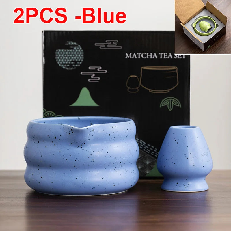 Variant image for Japanese Matcha Bowl Set Green 550ml Ceramic with Spout for Tea Ceremony-10