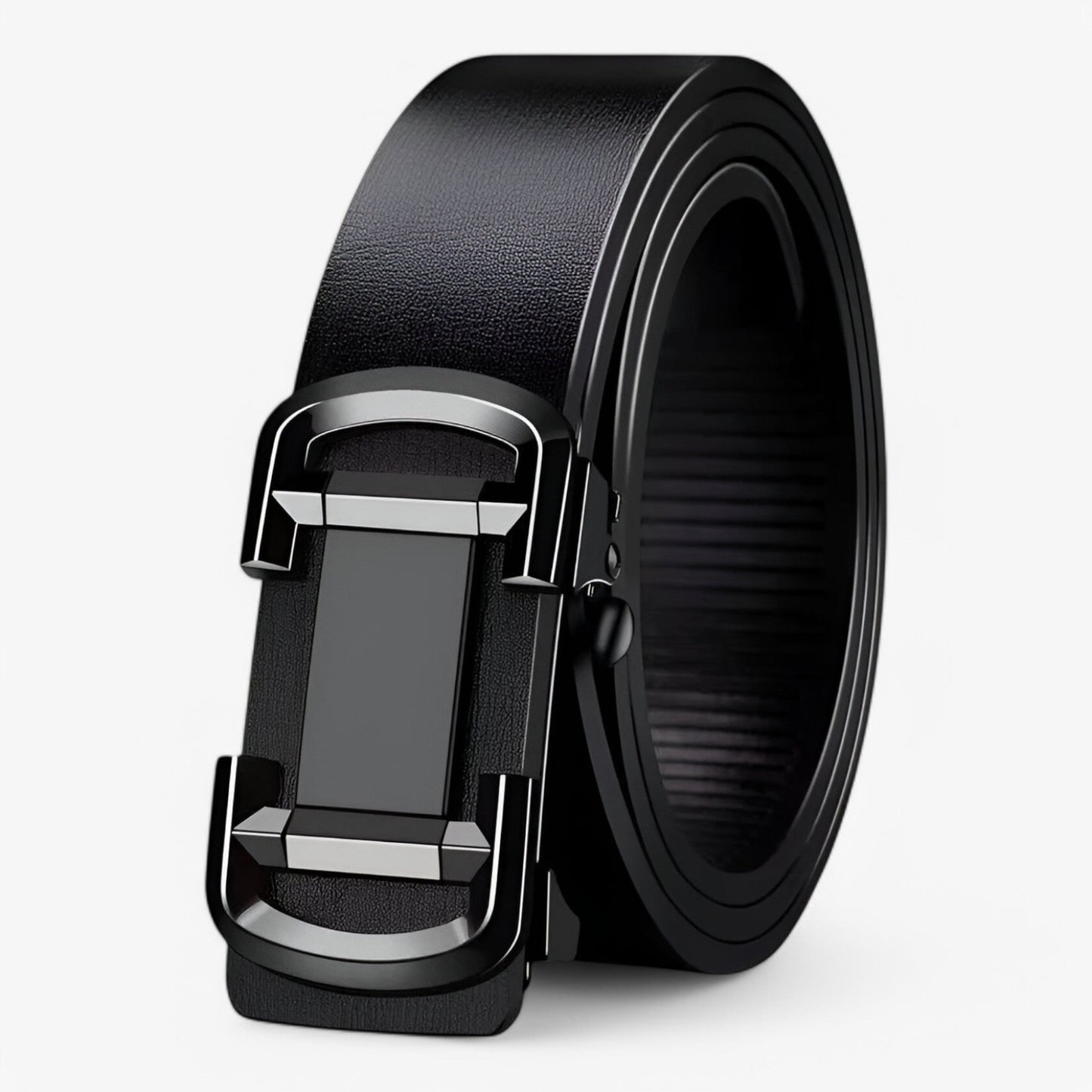 Classic Leather Men's Belt – Durable Cowhide with Zinc Alloy Buckle for Formal and Casual Wear-2