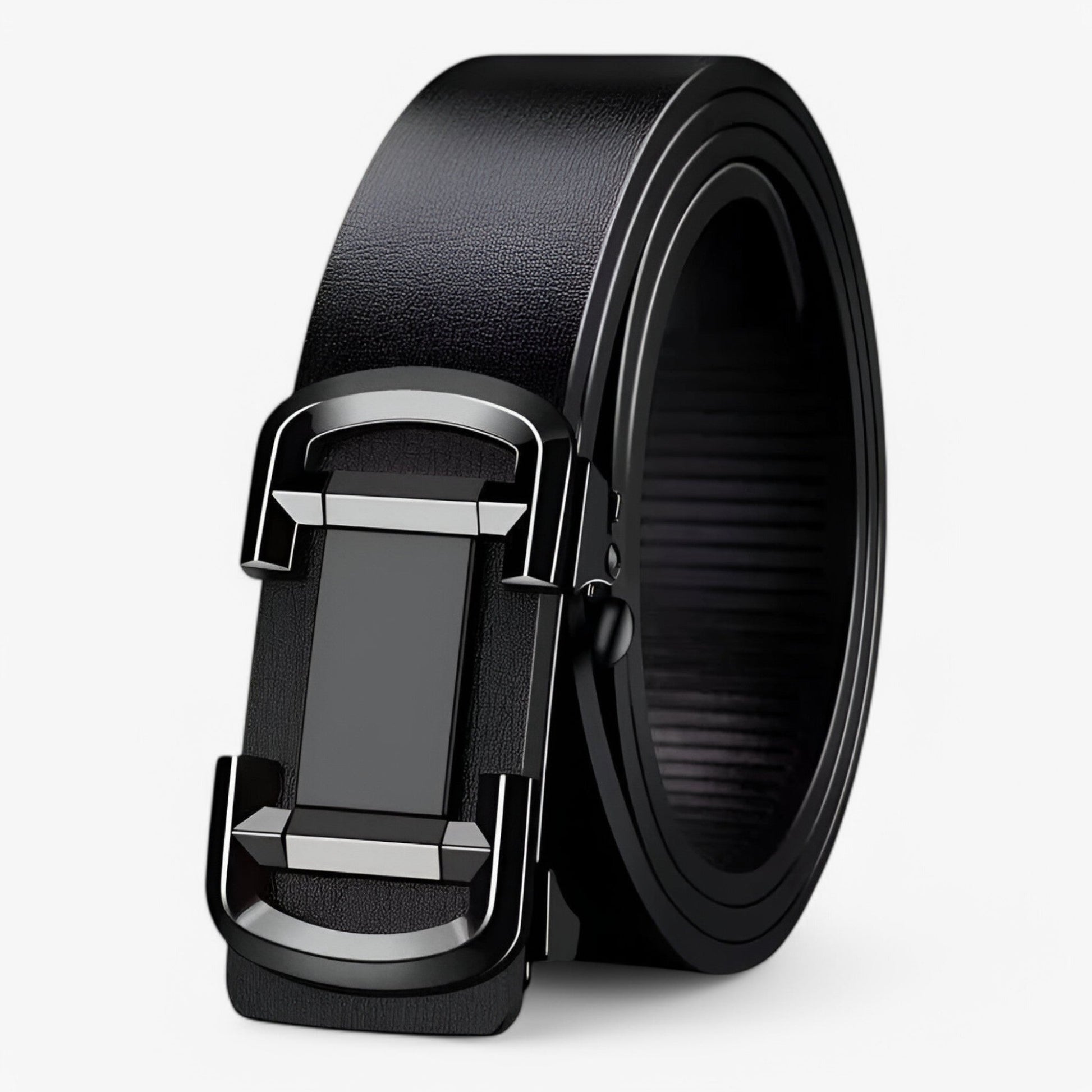 Classic Leather Men's Belt – Durable Cowhide with Zinc Alloy Buckle for Formal and Casual Wear-2