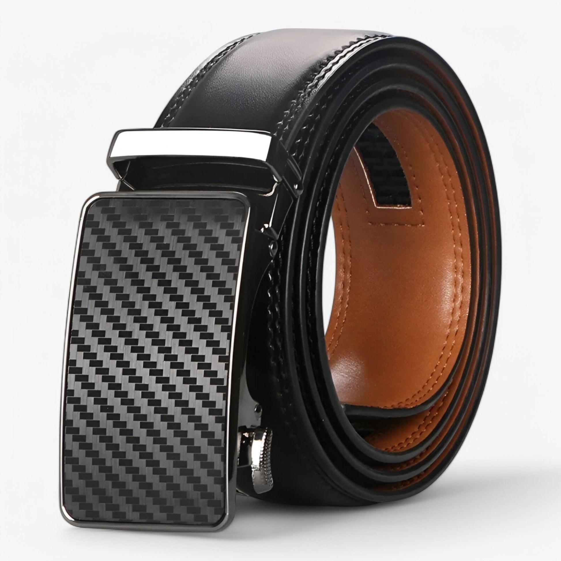 High-Quality Leather Belt with Automatic Loop – Versatile for Casual and Formal Wear-2