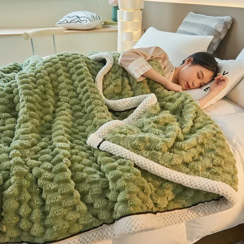 Cozy autumn flannel blanket