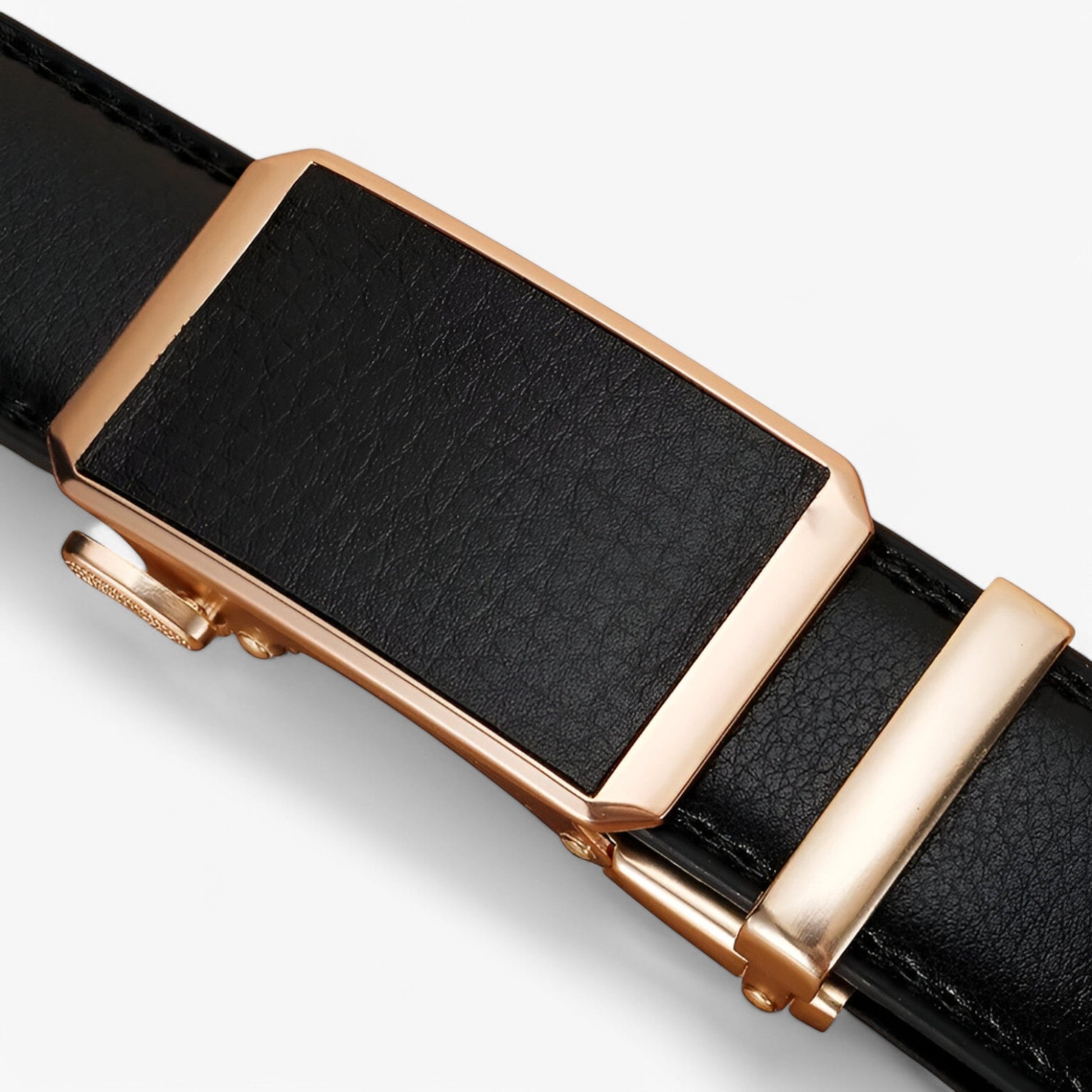 Adjustable Black Automatic Belt with Golden Loop – Stylish Accessory for Men and Women, Eco-Friendly Material-5