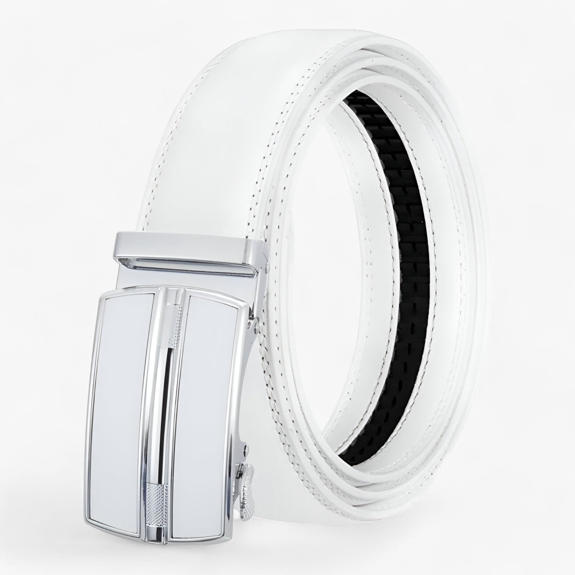 Variant image for Men's Leather Belt with Automatic Buckle - Elegant Designer Belt for Casual and Formal Wear-7