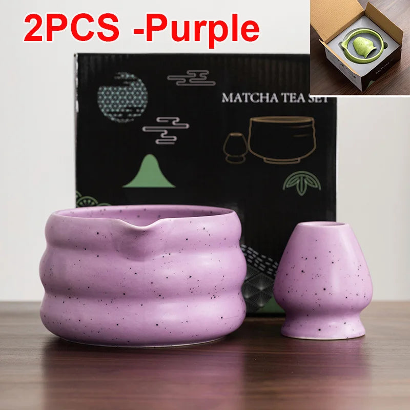 Variant image for Japanese Matcha Bowl Set Green 550ml Ceramic with Spout for Tea Ceremony-8