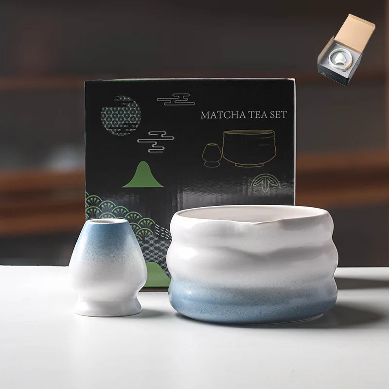 Variant image for Japanese Matcha Bowl Set Green 550ml Ceramic with Spout for Tea Ceremony-21