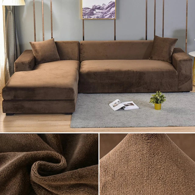 50% off - EconoVelvet - Elasticated velvet sofa cover that saves you money [Last day discount]