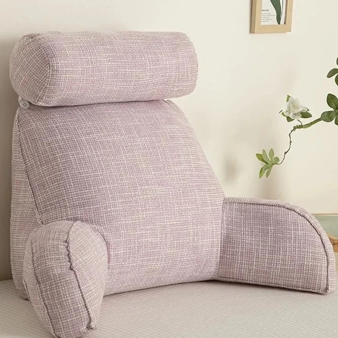 Ergonomic back cushion with armrests