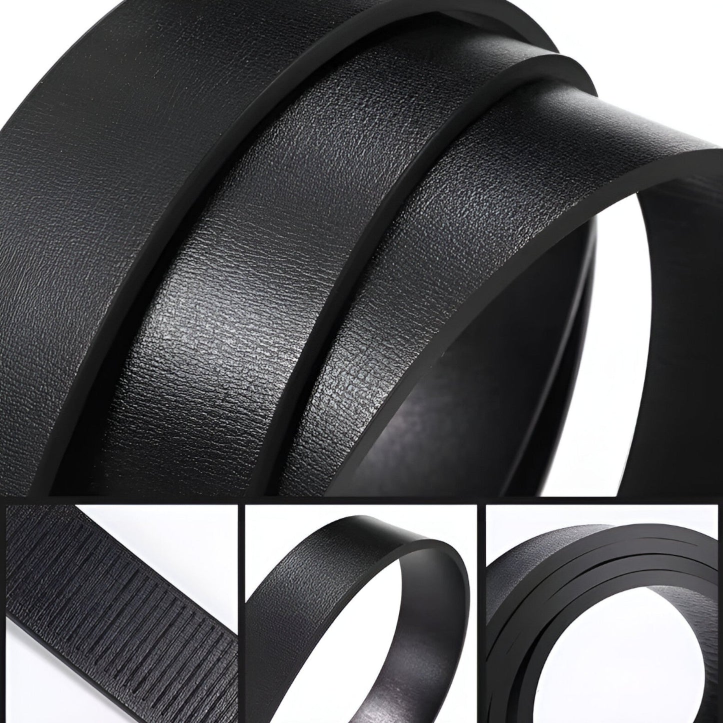 Classic Leather Men's Belt – Durable Cowhide with Zinc Alloy Buckle for Formal and Casual Wear-5