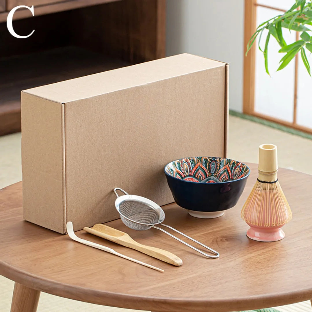 Variant image for Matcha Tea Set 6-Piece Green Ceramic and Bamboo Standard Size-2