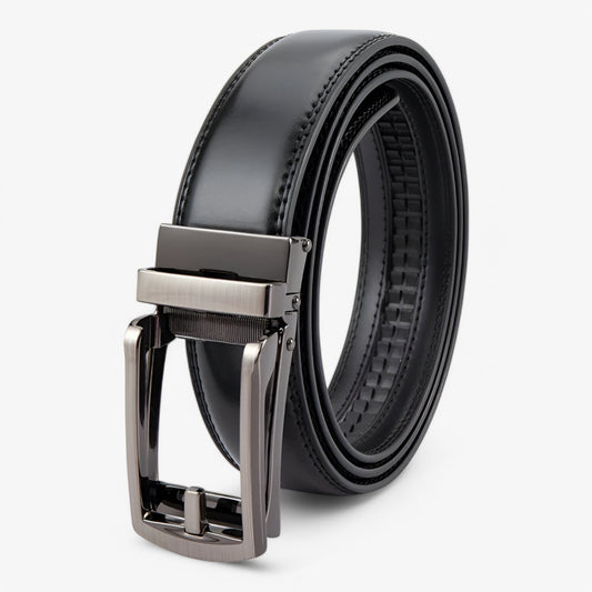 High-Quality Cowhide Leather Men's Belt with Double Layer Design and Alloy Buckle - Stylish and Durable Accessory-1