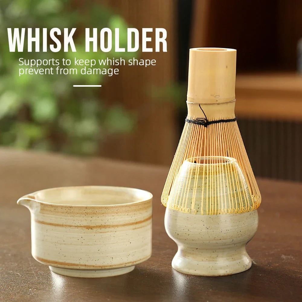 Japanese Matcha Tea Set Green One Size Bamboo with Whisk, Bowl, and Scoop-4