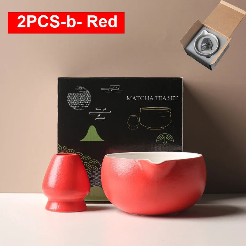 Variant image for Japanese Matcha Bowl Set Green 550ml Ceramic with Spout for Tea Ceremony-4
