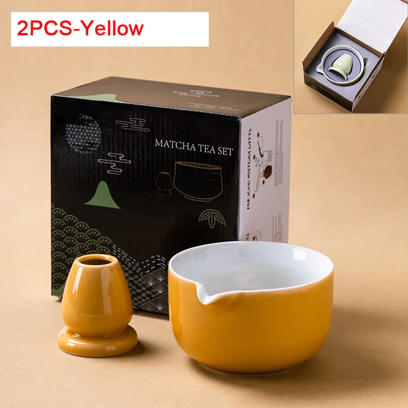 Variant image for Japanese Matcha Bowl Set Green 550ml Ceramic with Spout for Tea Ceremony-12