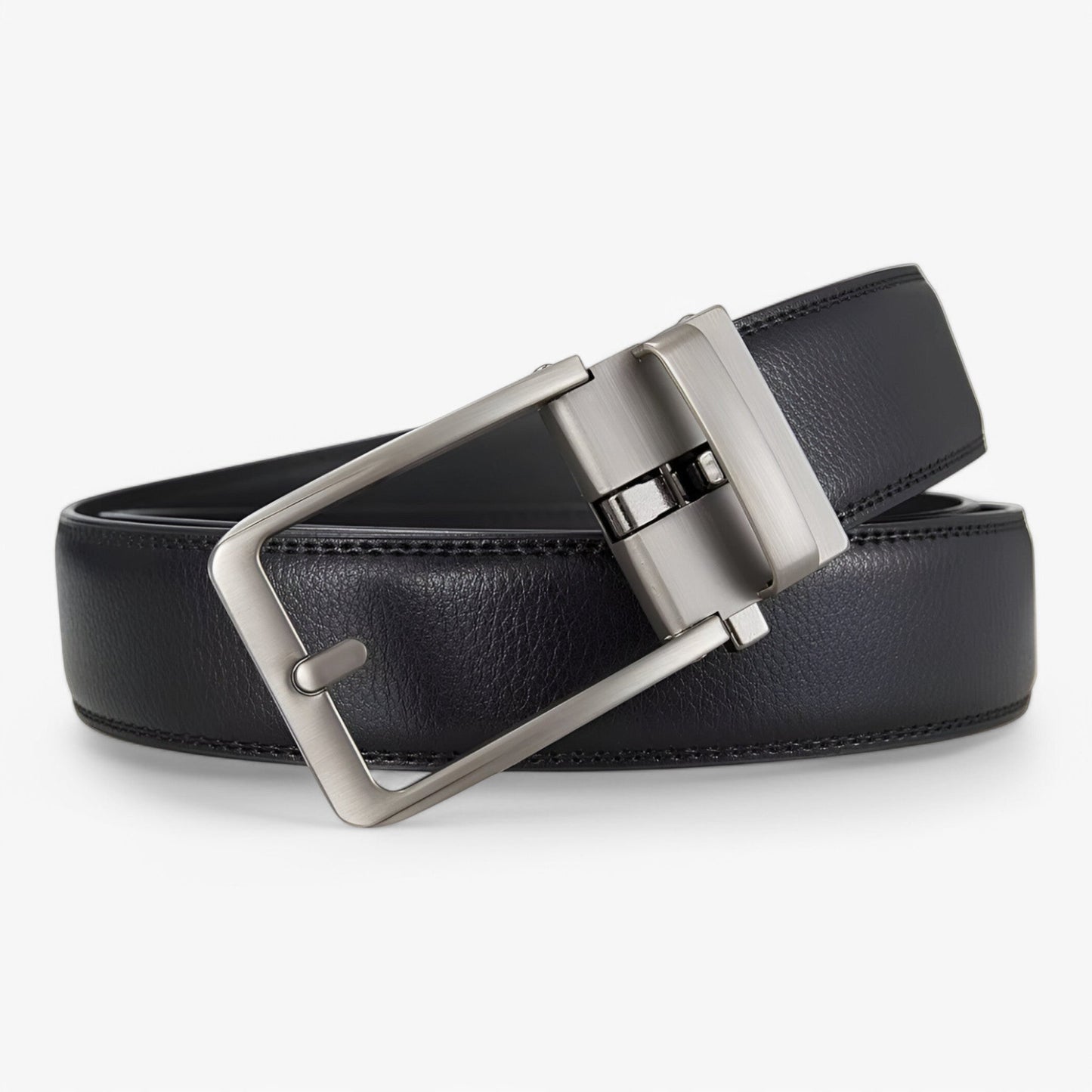Elegant Black Leather Belt for Men – Minimalist High-Quality Cowhide Designer Accessory-4