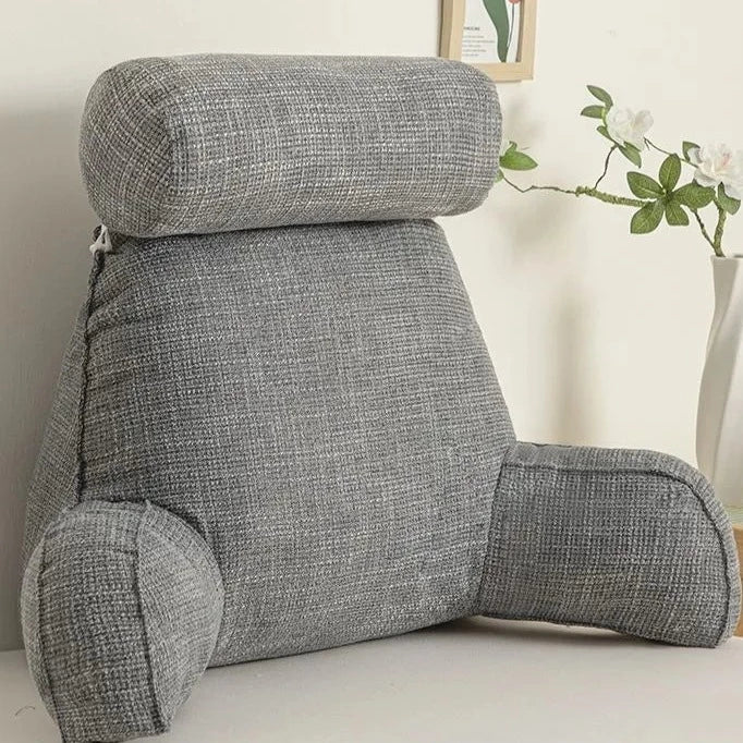Ergonomic back cushion with armrests