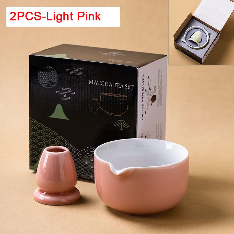 Variant image for Japanese Matcha Bowl Set Green 550ml Ceramic with Spout for Tea Ceremony-2
