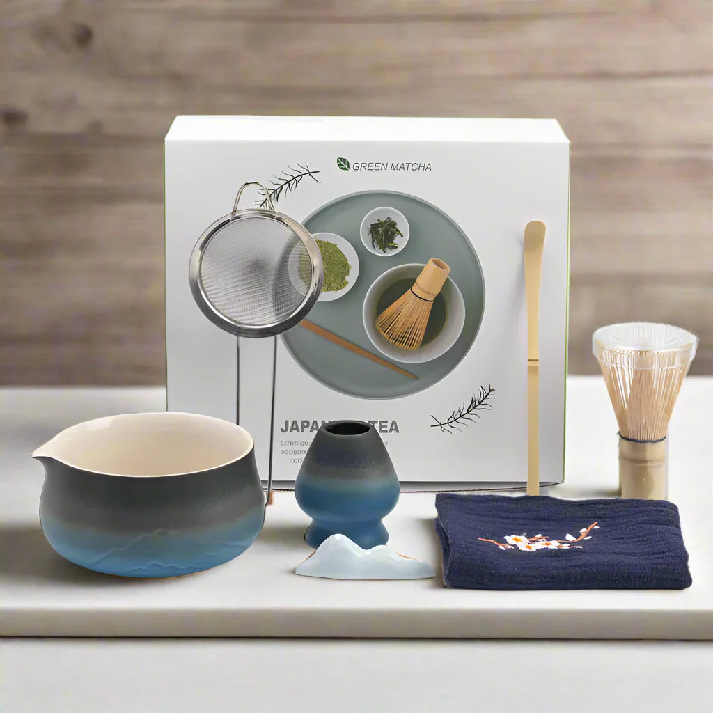 Japanese Matcha Tea Set Green Size Standard Ceramic Bamboo-2