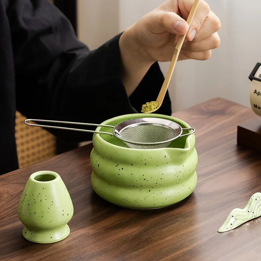 Japanese Matcha Bowl Traditional Design 4.5 Inches Ceramic Tea Bowl-5