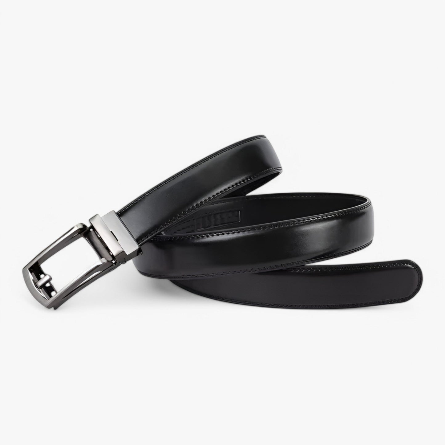 High-Quality Cowhide Leather Men's Belt with Double Layer Design and Alloy Buckle - Stylish and Durable Accessory-5