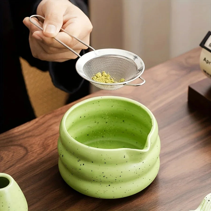 Japanese Matcha Bowl Traditional Design 4.5 Inches Ceramic Tea Bowl-3