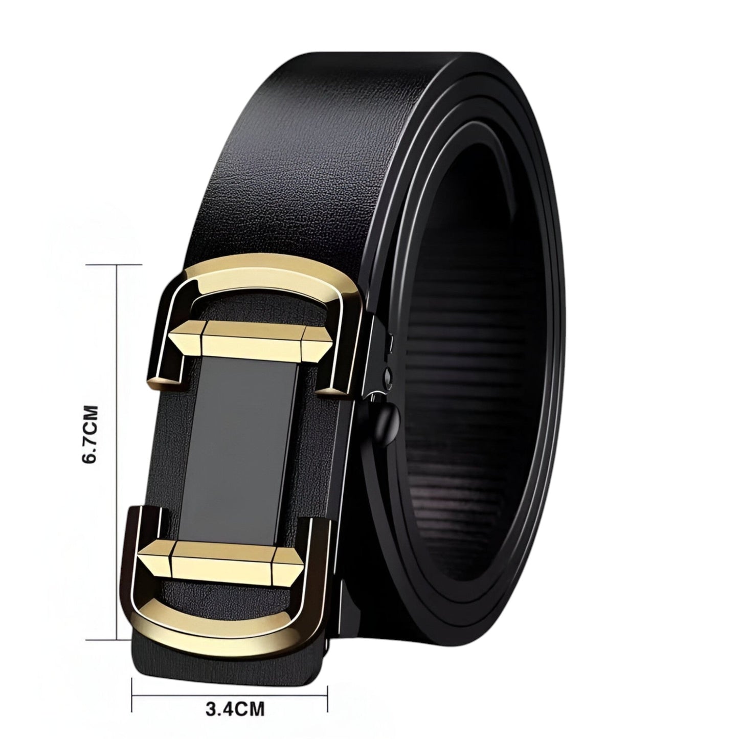 Classic Leather Men's Belt – Durable Cowhide with Zinc Alloy Buckle for Formal and Casual Wear-6