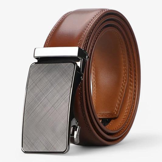 High-Quality Leather Belt with Automatic Loop – Versatile for Casual and Formal Wear-1