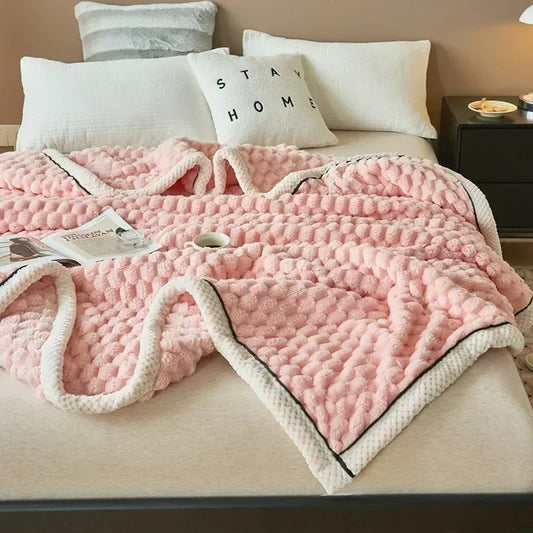 Cozy autumn flannel blanket