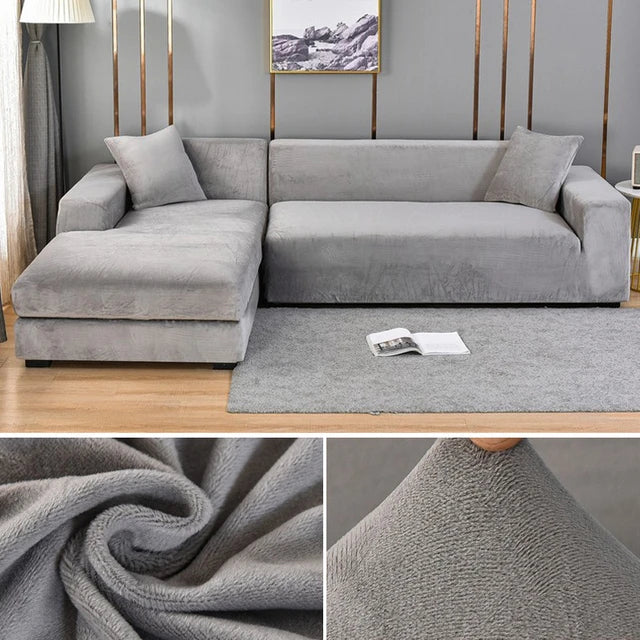 50% off - EconoVelvet - Elasticated velvet sofa cover that saves you money [Last day discount]