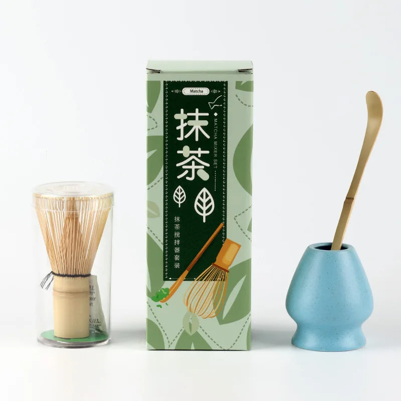 Variant image for Bamboo Matcha Whisk Set 100-Prong Chasen with Scoop Eco-Friendly Tea Preparation Tool-5