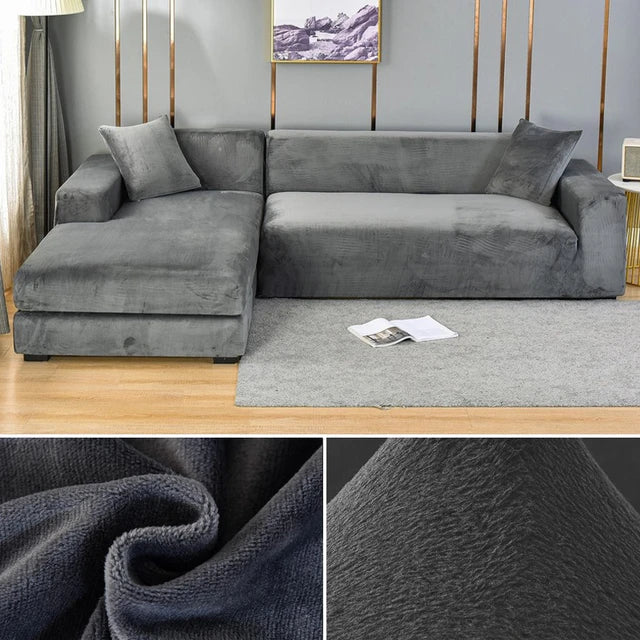 50% off - EconoVelvet - Elasticated velvet sofa cover that saves you money [Last day discount]