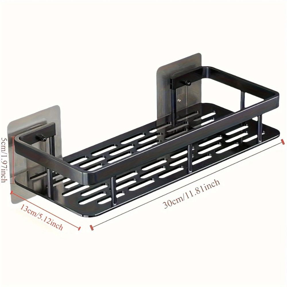 Wall-Mounted Shower Caddy Organizer – Rust-Resistant Aluminium Shower Shelf for Clutter-Free Bathroom Storage 4