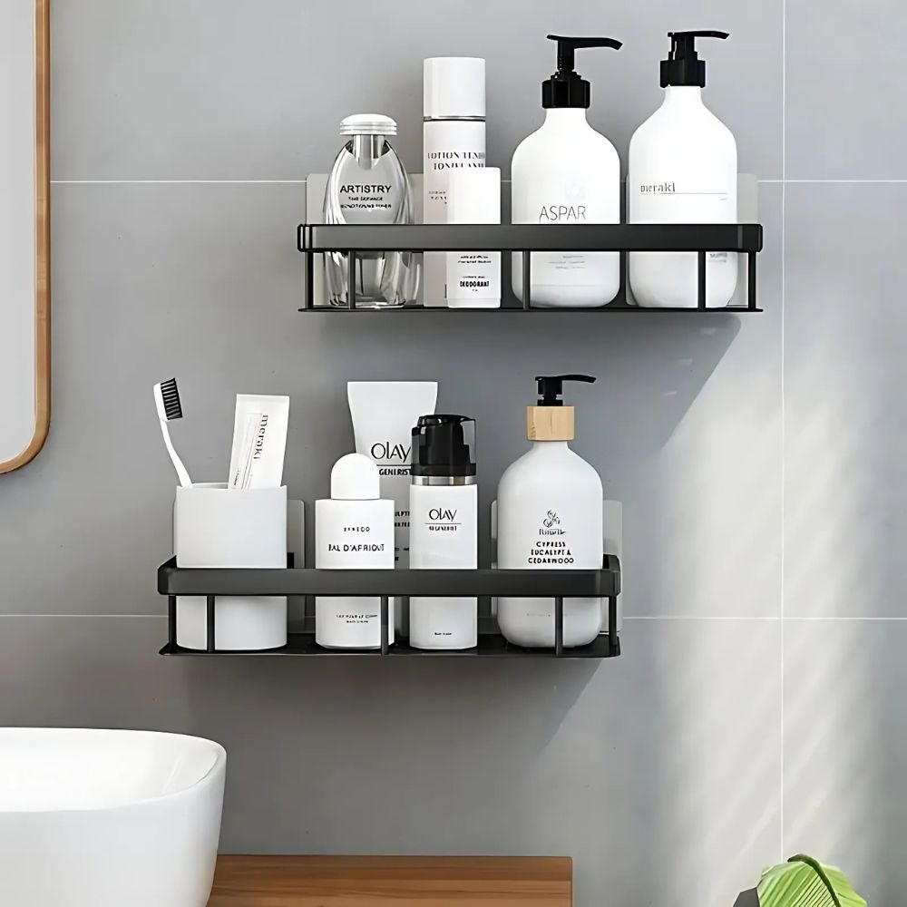 Wall-Mounted Shower Caddy Organizer – Rust-Resistant Aluminium Shower Shelf for Clutter-Free Bathroom Storage 3