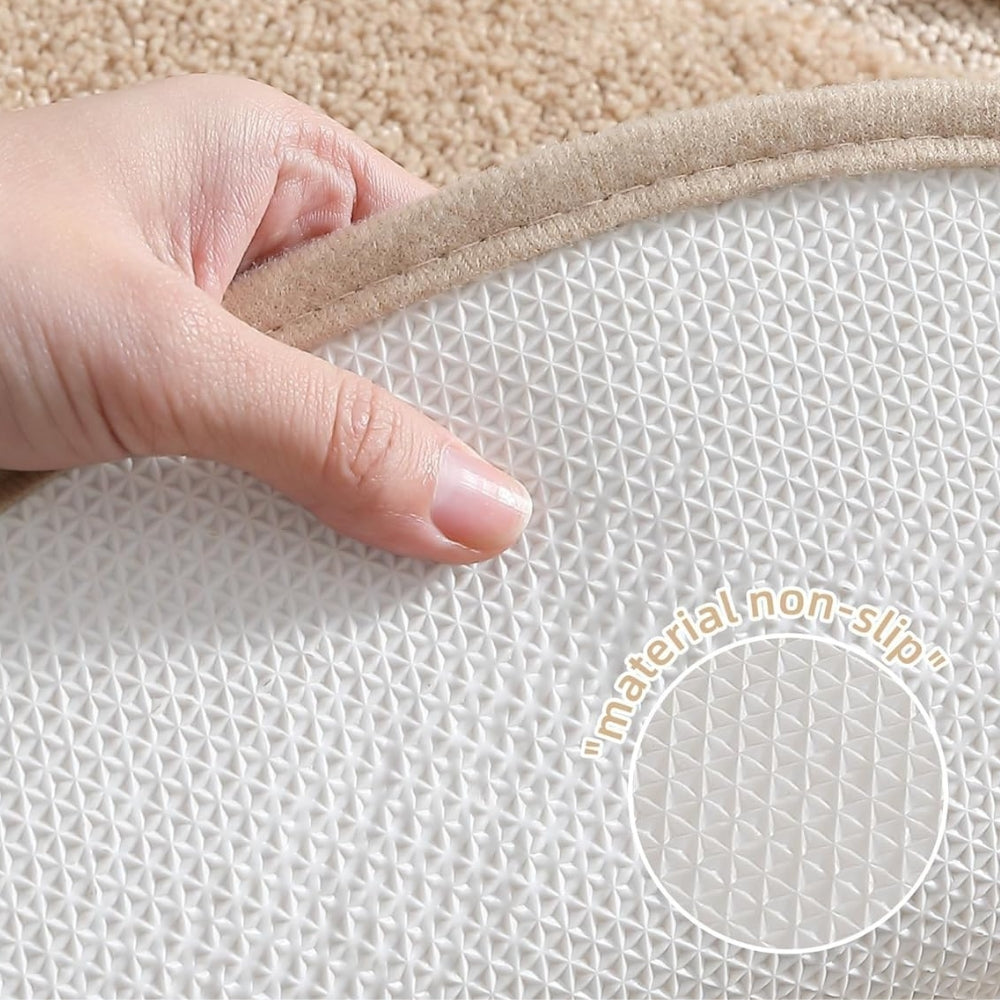 Soft Microfiber Non-Slip Bath Mat – Quick-Drying Oval Bathroom Rug for Ultimate Comfort and Safety 6