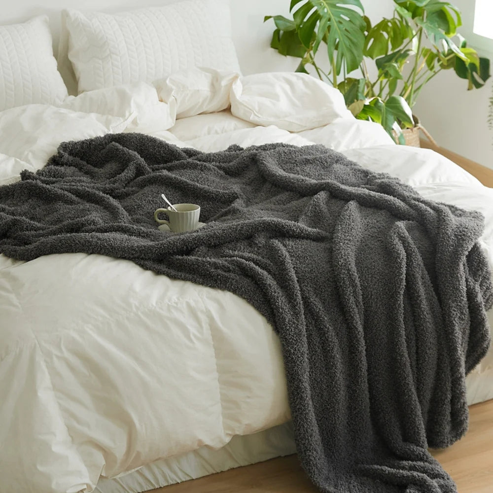 Minimalist Knit Throw Blanket – Cozy Microfiber Blend for All Seasons, 51 x 63 – Soft and Versatile Home Decor 4