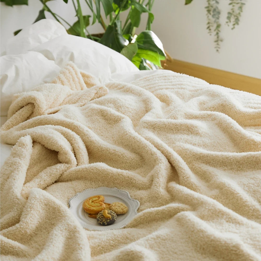 Minimalist Knit Throw Blanket – Cozy Microfiber Blend for All Seasons, 51 x 63 – Soft and Versatile Home Decor 3