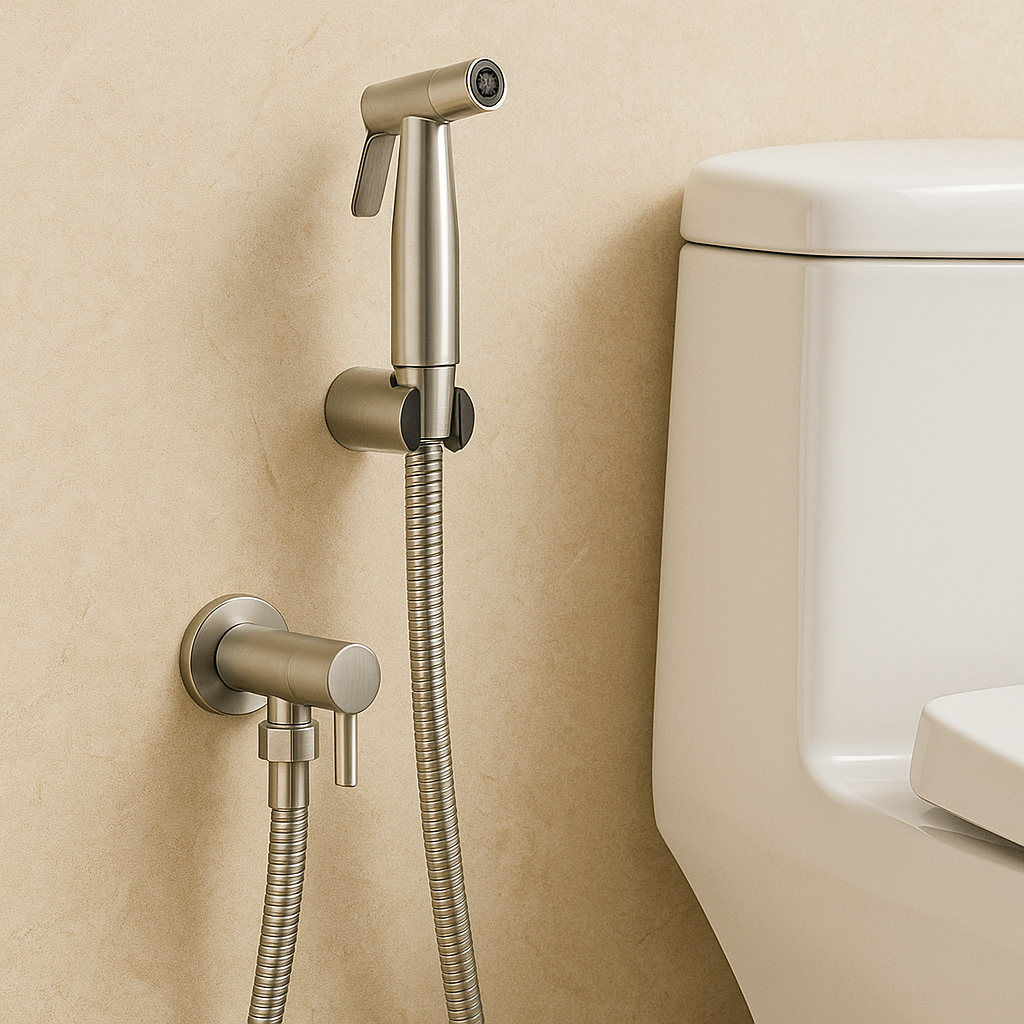AquaNova Stainless Steel Bidet Spray with Wall Holder
