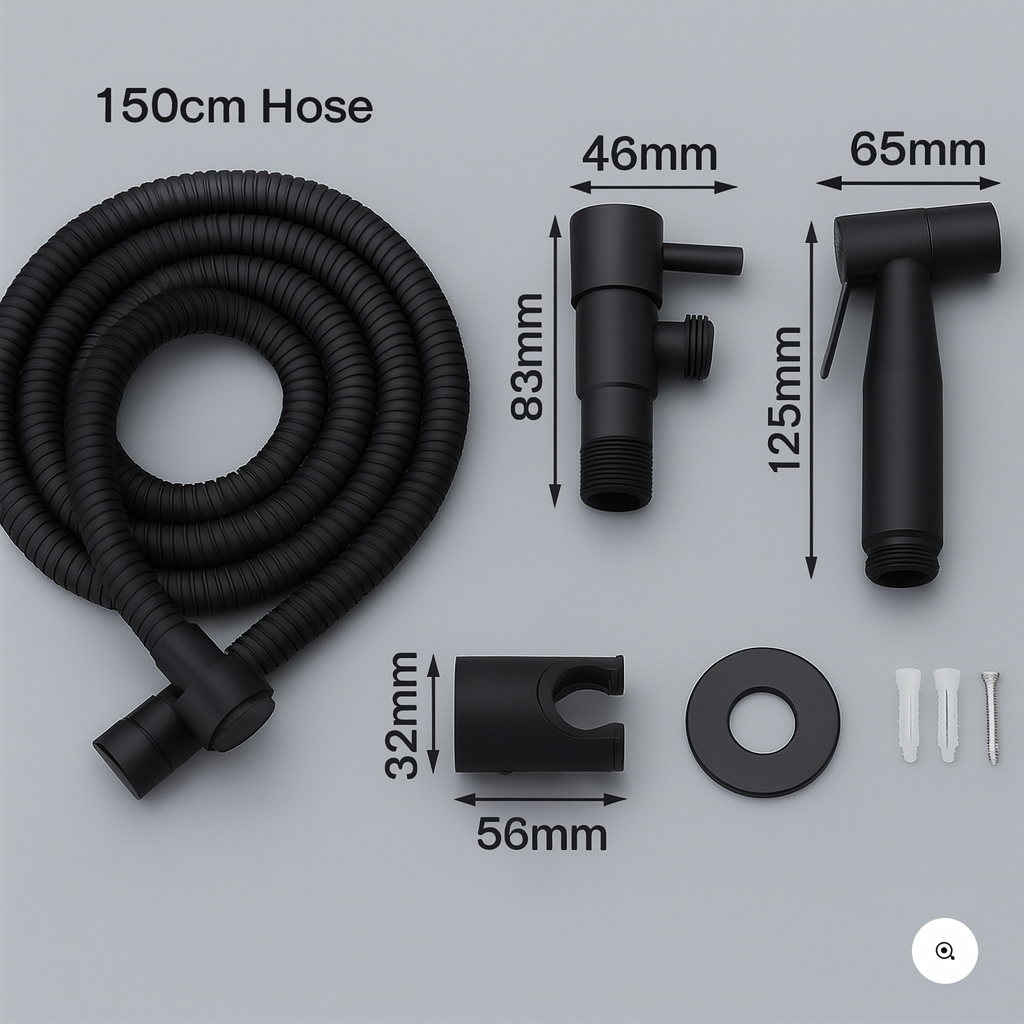 AquaNova Stainless Steel Bidet Spray with Wall Holder