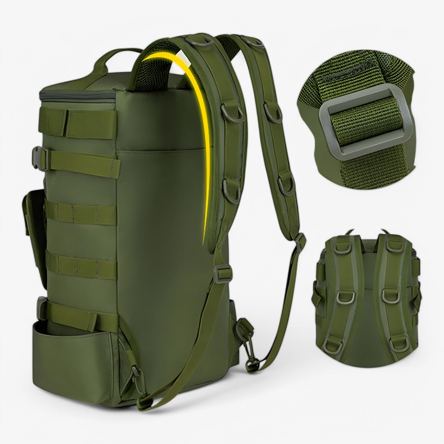 Tactical Fishing Backpack, Waterproof Design, Molle System, Large Capacity