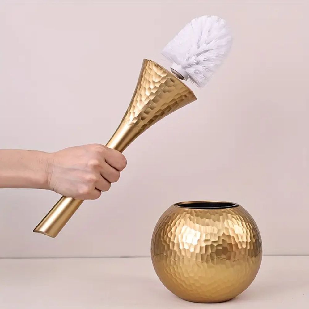 Toilet Brush with Ergonomic Handle & Discreet Storage Base