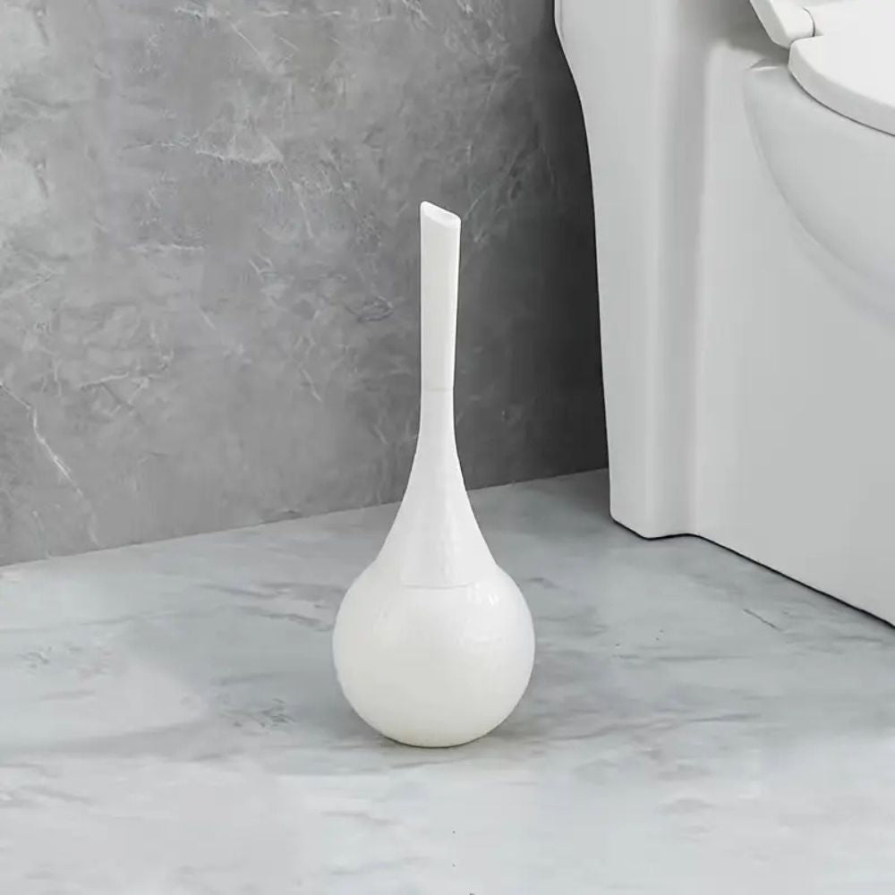 Toilet Brush with Ergonomic Handle & Discreet Storage Base