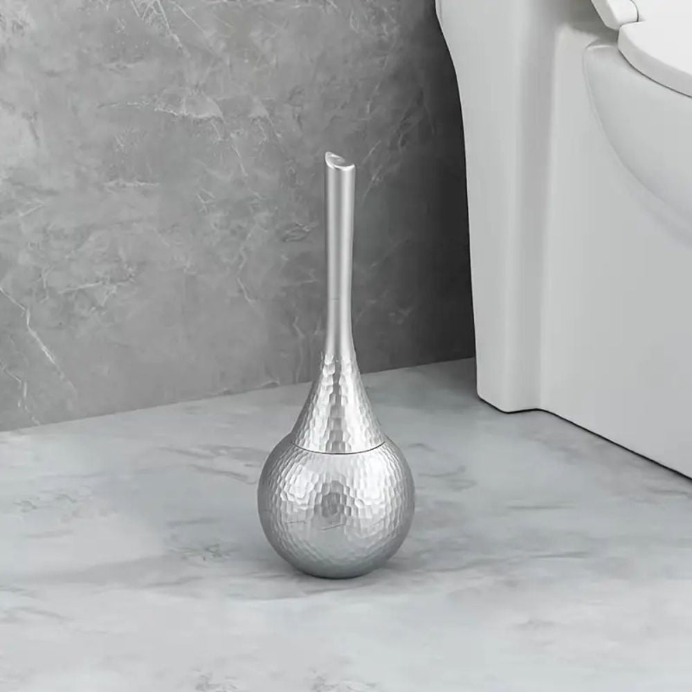 Toilet Brush with Ergonomic Handle & Discreet Storage Base