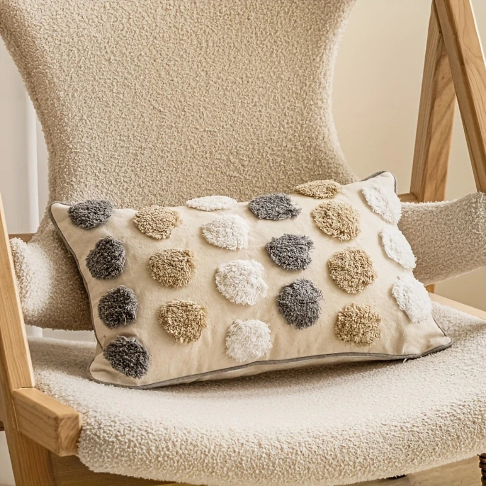 Textured Polka Dot Cushion Cover - Soft Microfiber Blend Sofa Cushion Covers for Home Decor 3