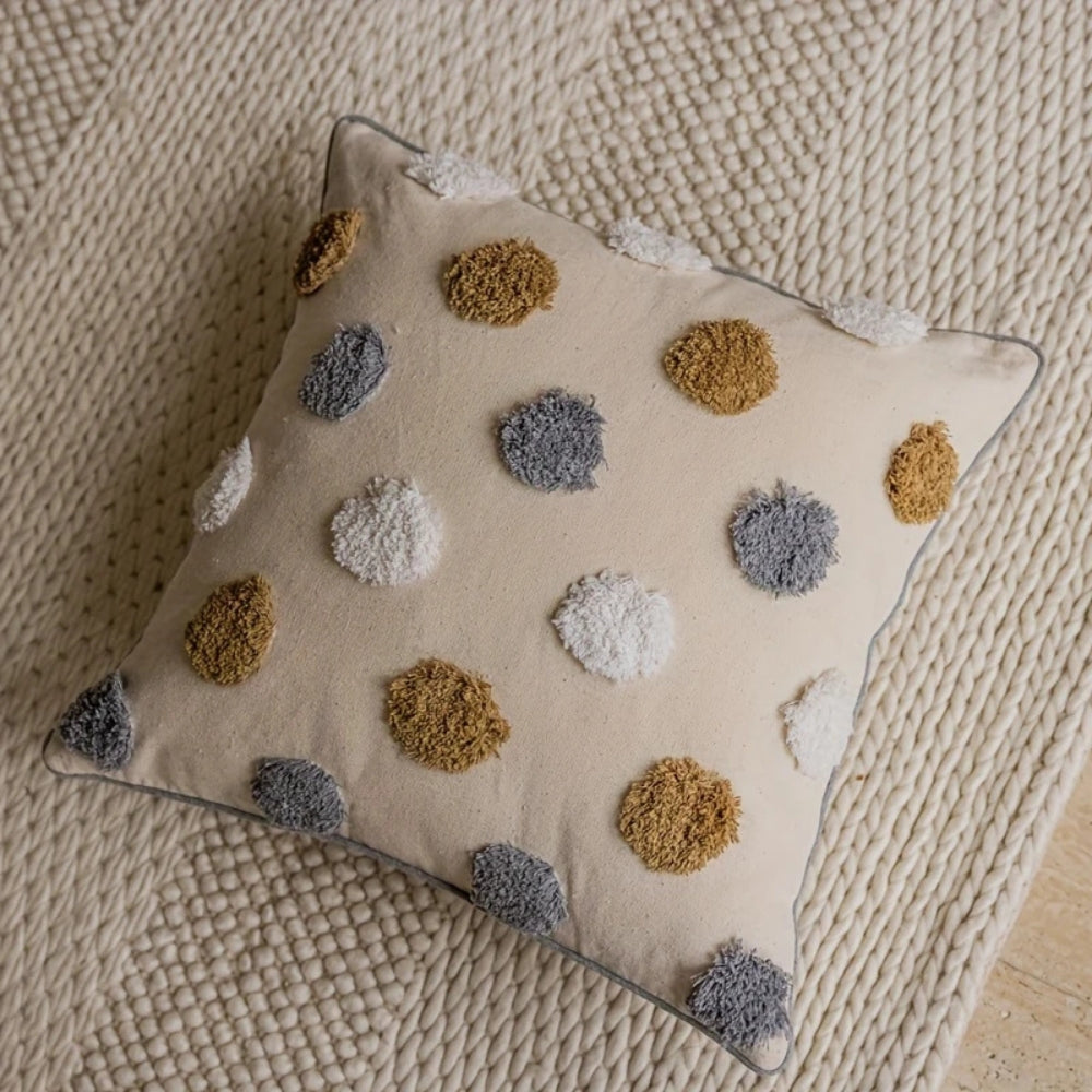 Textured Polka Dot Cushion Cover - Soft Microfiber Blend Sofa Cushion Covers for Home Decor 4