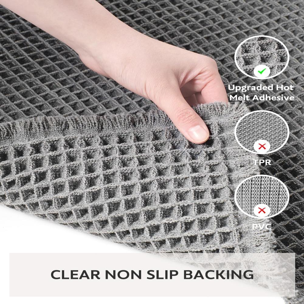 Waffle Bath Mat - Ultra-Absorbent, Soft, Machine Washable