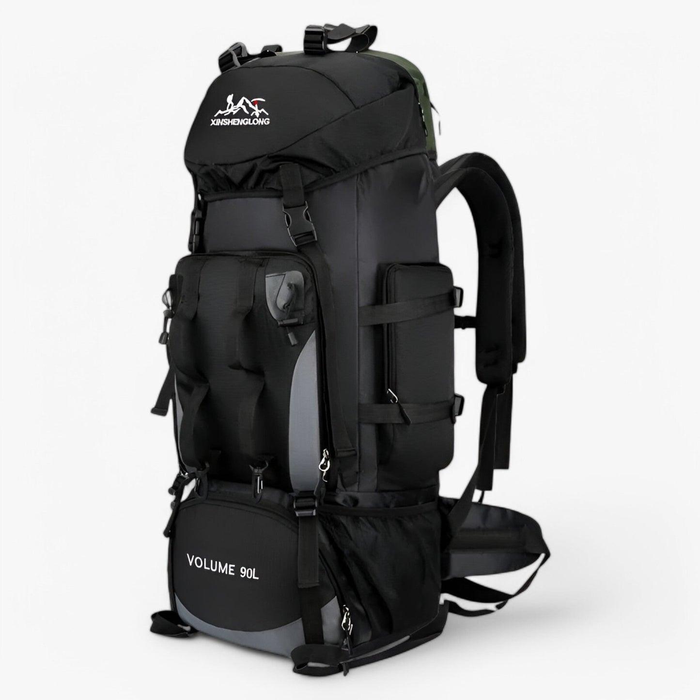 Waterproof 90L Hiking Backpack with Adjustable Straps and Storage Pockets