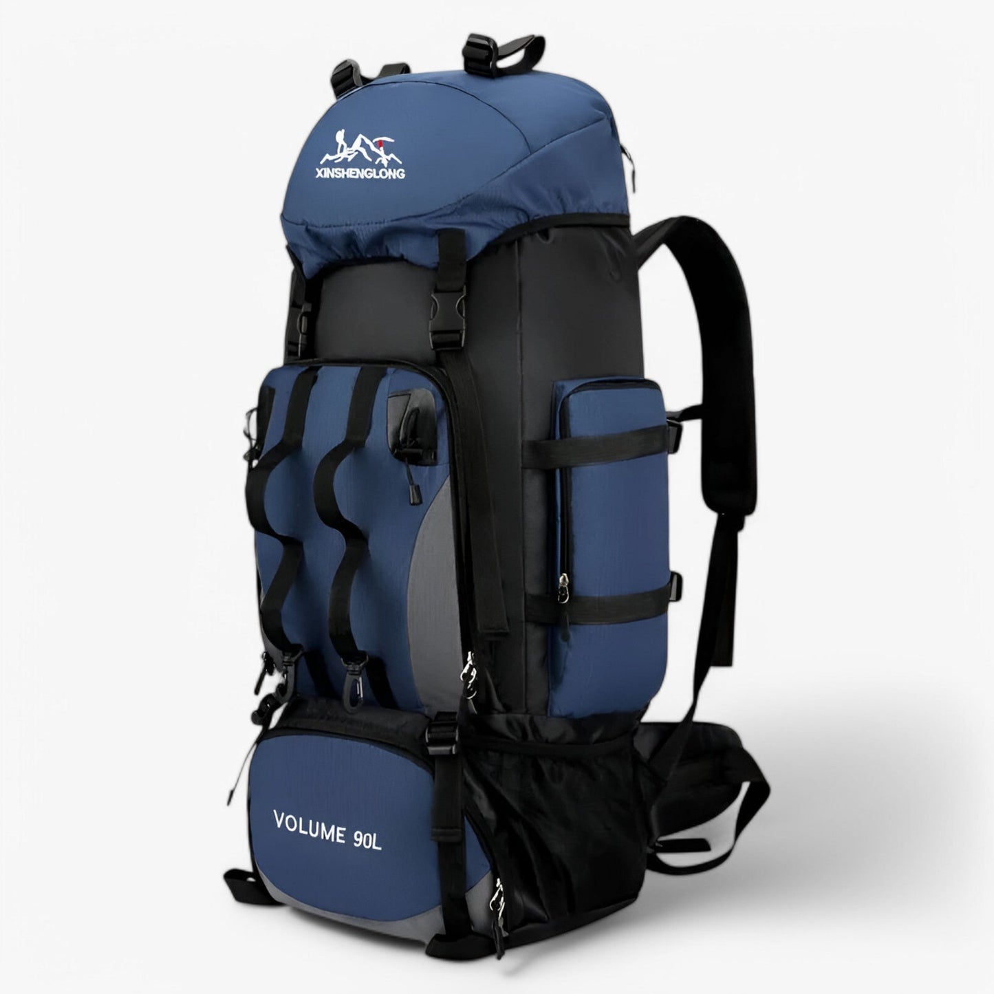 Waterproof 90L Hiking Backpack with Adjustable Straps and Storage Pockets
