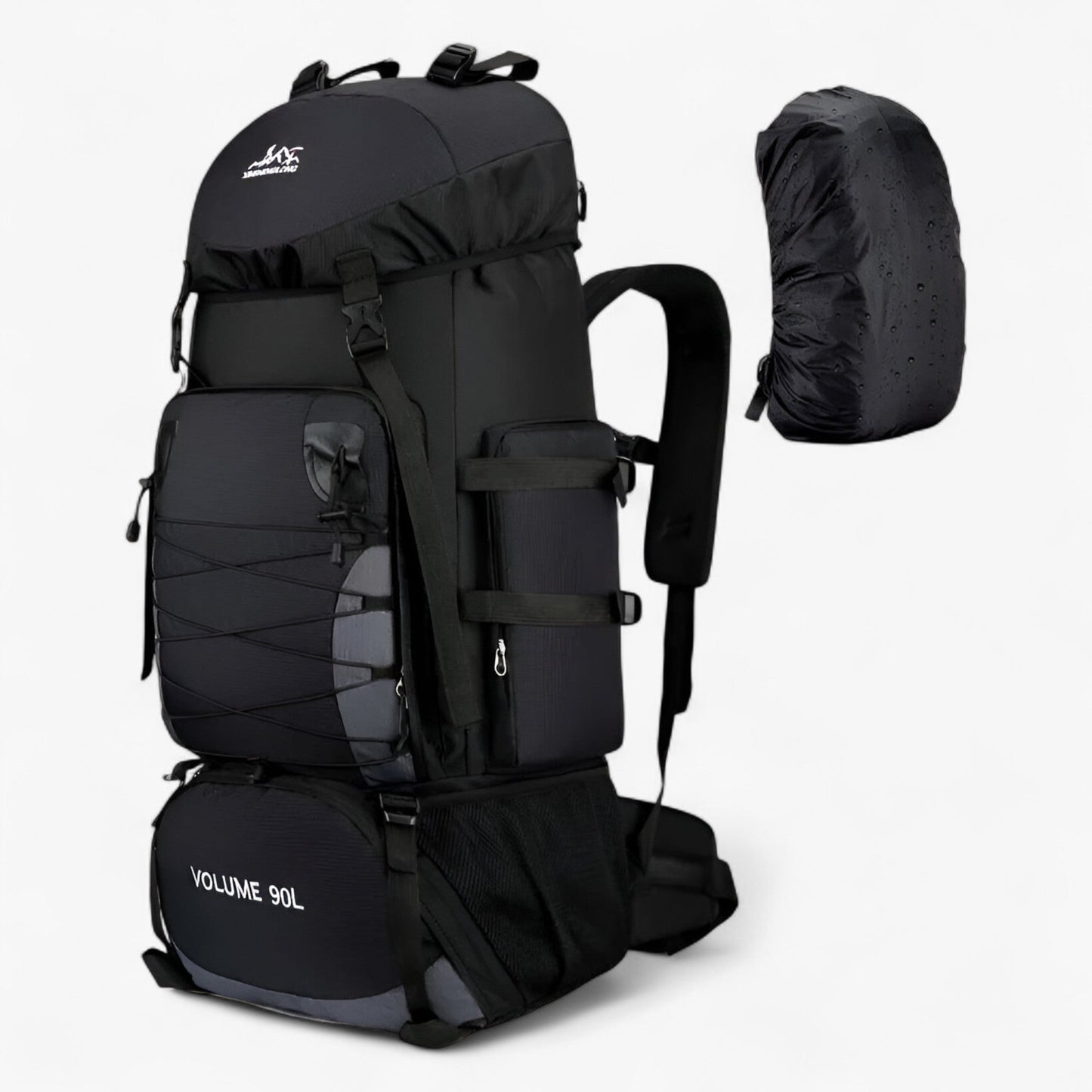 Waterproof Travel Backpack, 90L Capacity, Ergonomic Design for Hiking
