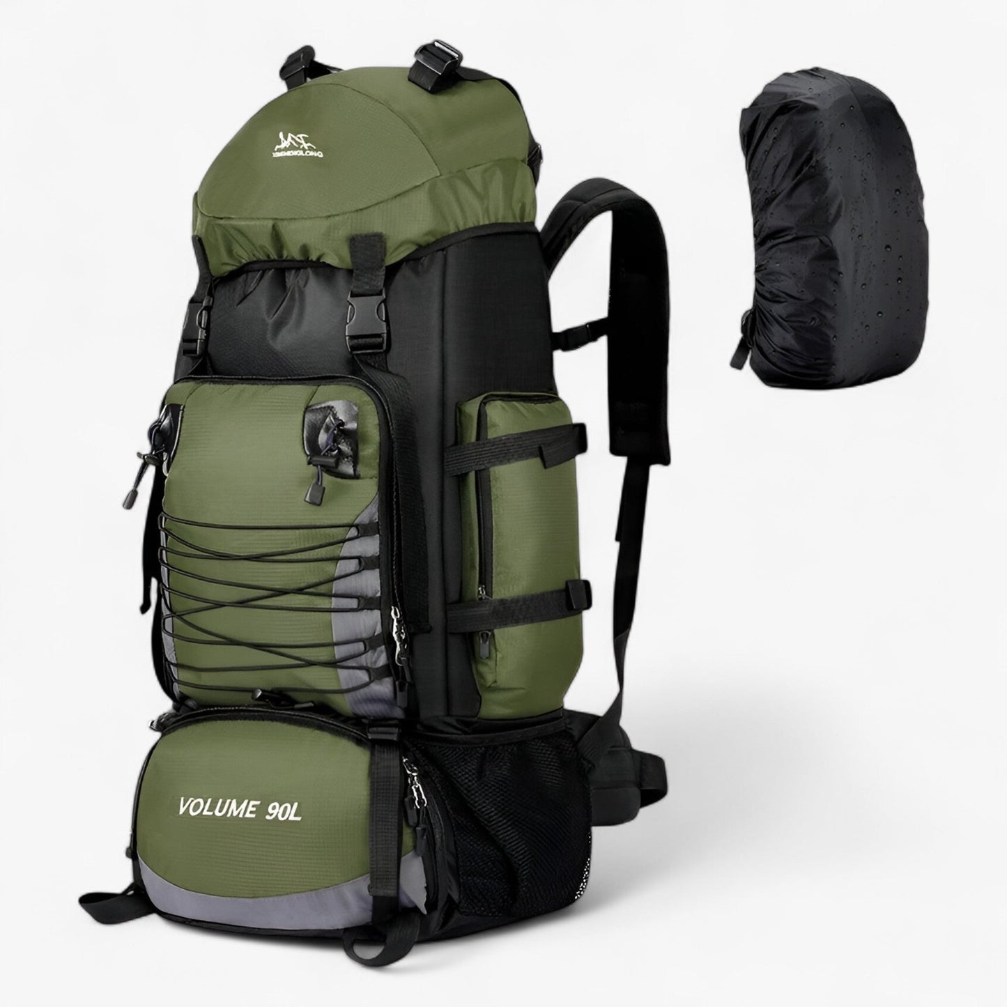 Waterproof Travel Backpack, 90L Capacity, Ergonomic Design for Hiking